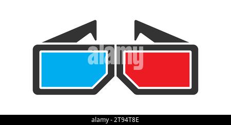 3d glasses icon. Vector illustration Stock Vector