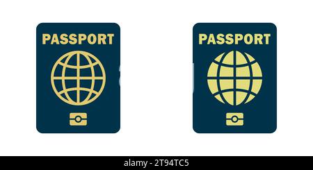 Passport icon isolated on a white background. Vector illustration Stock Vector