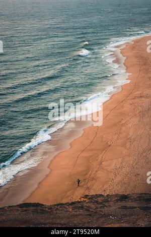 Cliff in Nazare Portugal Stock Photo