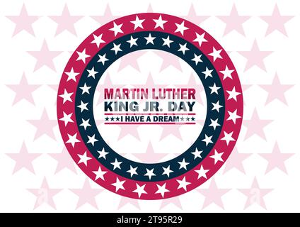 Martin Luther King Day Vector illustration. I have a Dream. Holiday concept. Template for background, banner, card, poster with text inscription. Stock Vector