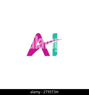 AI Logo Simple Design Stock Vector