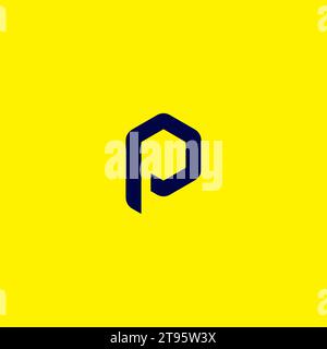 P hexagon Logo Simple Stock Vector