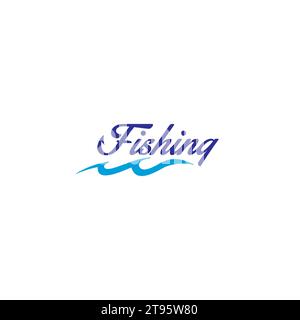 Fishing Logo Simple. Letter Fsihing Icon Stock Vector