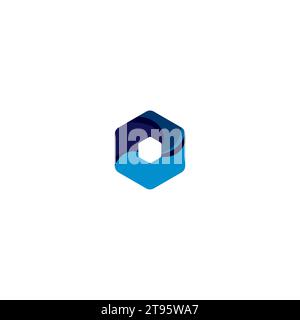 Hexagon Logo Simple Design Stock Vector