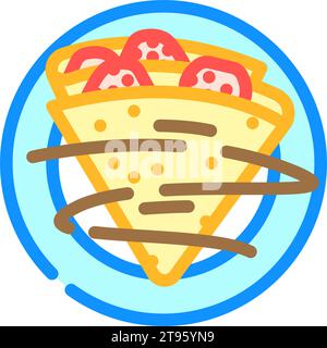 duck confit french cuisine color icon vector illustration Stock Vector