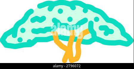 guava tree jungle amazon color icon vector illustration Stock Vector