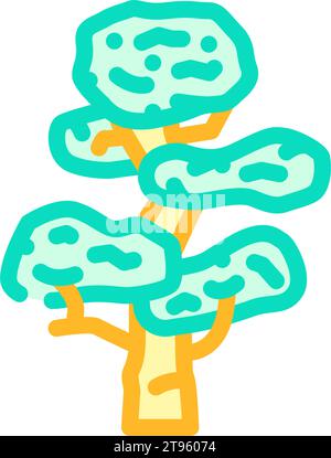 ebony jungle amazon color icon vector illustration Stock Vector