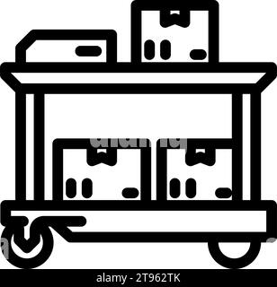 autonomous cart line icon vector illustration Stock Vector Image & Art ...