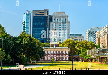 Independence Hall at Independence Mall in Philadelphia - Pennsylvania, United States Stock Photo