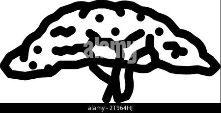 guava tree jungle amazon line icon vector illustration Stock Vector