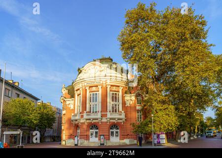 Varna, Bulgaria - September 22, 2023: View of the Opera building, with locals and visitors, Varna, Bulgaria Stock Photo