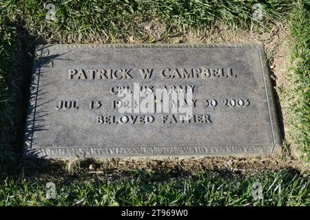 Glendale, California, USA 21st November 2023 Actor Patrick Campbell Grave in Gardens of Contemplation Section at Forest Lawn Memorial Park on November 21, 2023 in Glendale, California, USA. Photo by Barry King/Alamy Stock Photo Stock Photo