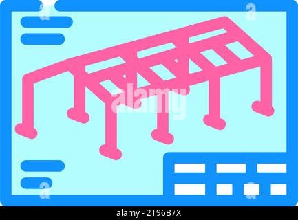 structural drafting architectural drafter color icon vector ...