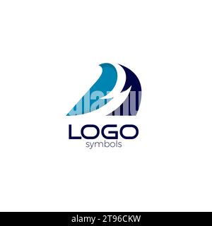 A Letter Thunder Logo Symbol. A Initial Stock Vector