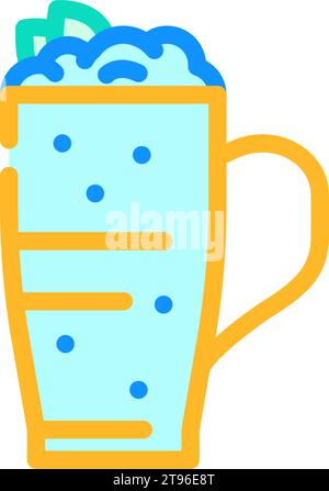 ayran turkish cuisine color icon vector illustration Stock Vector