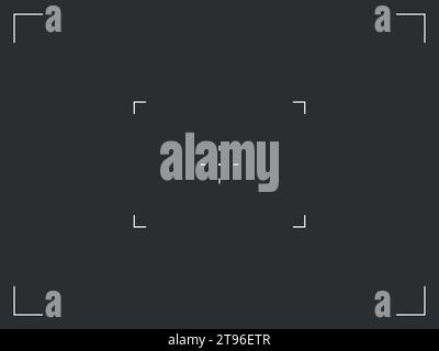 Camera frame viewfinder grid with target. Video camera recorder digital ...