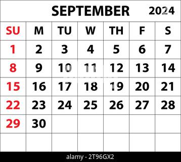 2024 JANAURY planner. calendar planner. simple minimal calendar. vector illustration. Daily Planner Design 2024. Life and Business Planner Organizer. Stock Vector