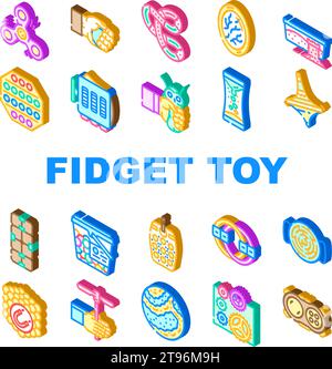 pop bubble fidget toy glyph icon vector illustration Stock Vector Image ...