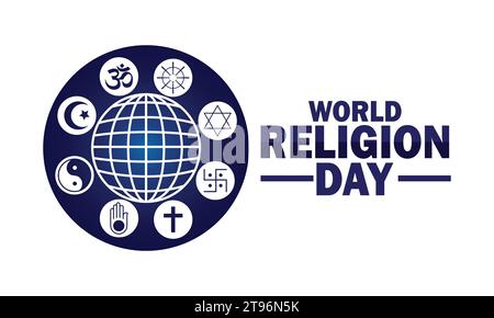 World Religion Day Vector illustration. Suitable for greeting card, poster and banner Stock Vector