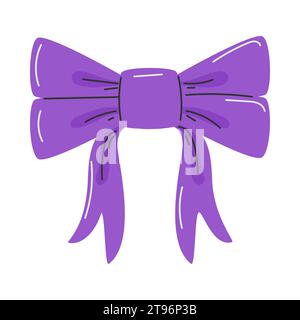 Cute bow ribbon tied decoration ornament Vector Image