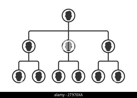 Management hierarchy icon. Vector illustration Stock Vector