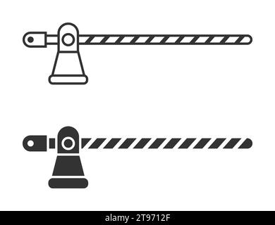 Road barrier icon. Vector illustration Stock Vector