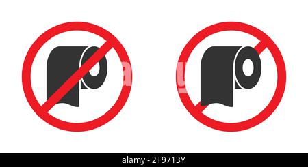 No toilet paper sign. Vector illustration Stock Vector