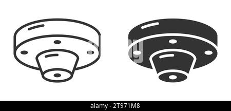 Smoke sensor icon. Vector illustration Stock Vector