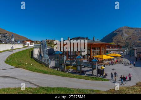 Hintertux Glacier Express, interstation at  Sommerbergalm (2,200m) , popular hiking area, Zillertal Alps, Tyrol, Austria, Europe Stock Photo