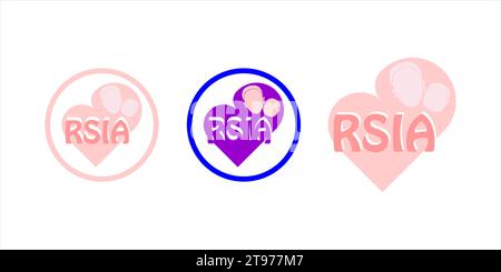 Logo design or health symbol for mother and child, pediatrician practice Stock Vector