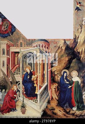 The Annunciation and the Visitation 1393-99 by Melchior Broederlam Stock Photo