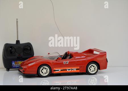 Remote Control Car Side View Remote controlled car radio controlled with joystick studio shot ...