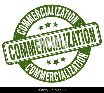commercialization stamp. commercialization sign. round grunge label Stock Vector