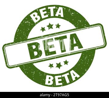 beta stamp. beta sign. round grunge label Stock Vector