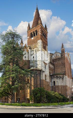 Catholic Church of San Fermo Maggiore in Verona, Italy Stock Photo