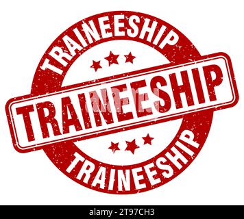 traineeship stamp. traineeship sign. round grunge label Stock Vector