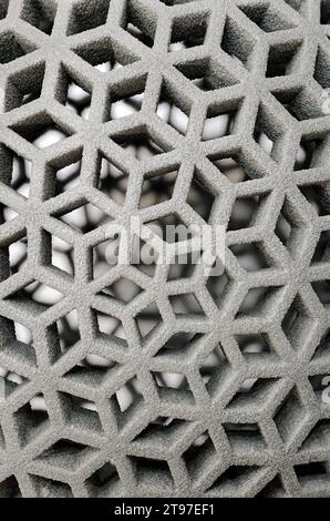 Openwork three-dimensional lattice, matrix, shallow depth of field, abstract modern technology concept background Stock Photo