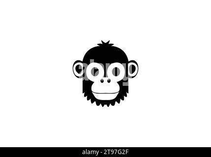 monkey  minimal style icon illustration design Stock Vector