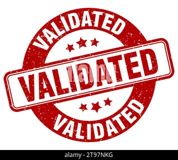validated stamp. validated sign. round grunge label Stock Vector