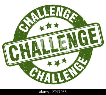 challenge stamp. challenge sign. round grunge label Stock Vector