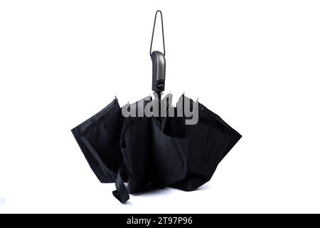 Men's automatic umbrella isolated on a white background. Copy space. Stock Photo