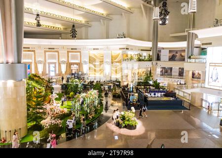 Inside of Taipei 101 People shopping  mall in Taiwan during the evening Stock Photo