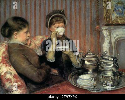 Five O'Clock Tea 1879 by Mary Cassatt Stock Photo