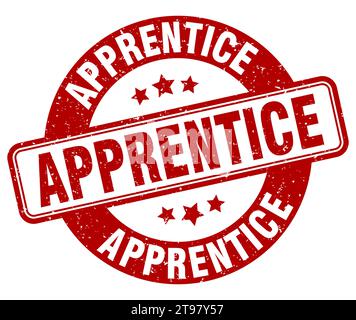 apprentice stamp. apprentice sign. round grunge label Stock Vector
