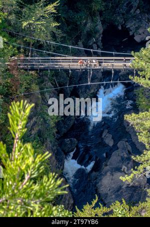 Tallulah Gorge and Bridge, Tallulah Falls, Georgia, USA Stock Photo