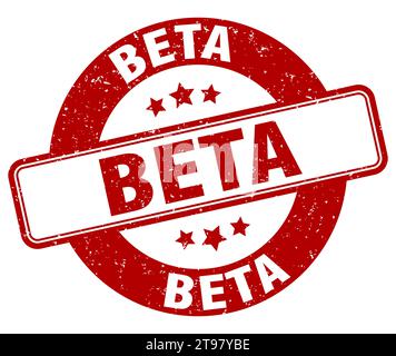 beta stamp. beta sign. round grunge label Stock Vector