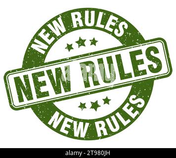 new rules stamp. new rules sign. round grunge label Stock Vector