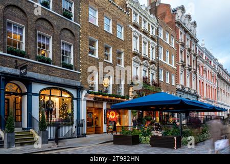 Exclusive Shops and Cafes In King Street, Covent Garden, London, UK Stock Photo
