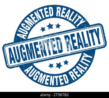 augmented reality stamp. augmented reality sign. round grunge label Stock Vector
