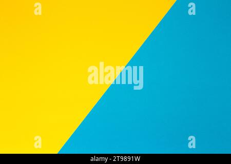 Yellow blue geometric paper background. Colorful bright background. Stock Photo